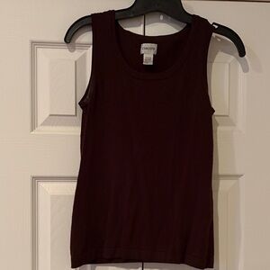 Chico's Sleeveless Scoop Neck Tank - Brown